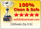 12Ghosts Zip 9.52 Clean & Safe award